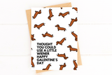 Little Wiener Galentine's Card Valentines Card Funny Card For Friend