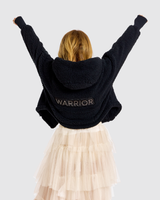 The Warrior Effect™ by Jill Martin Bedazzled Logo Cropped Sherpa Lounger Jacket