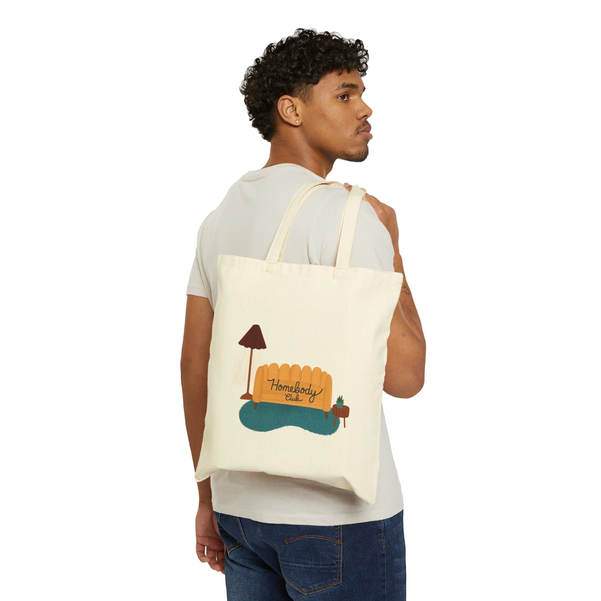 Homebody Club Cotton Canvas Reusable Tote Bag