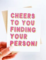 Cheers to Finding Your Person Inclusive Engagement Card