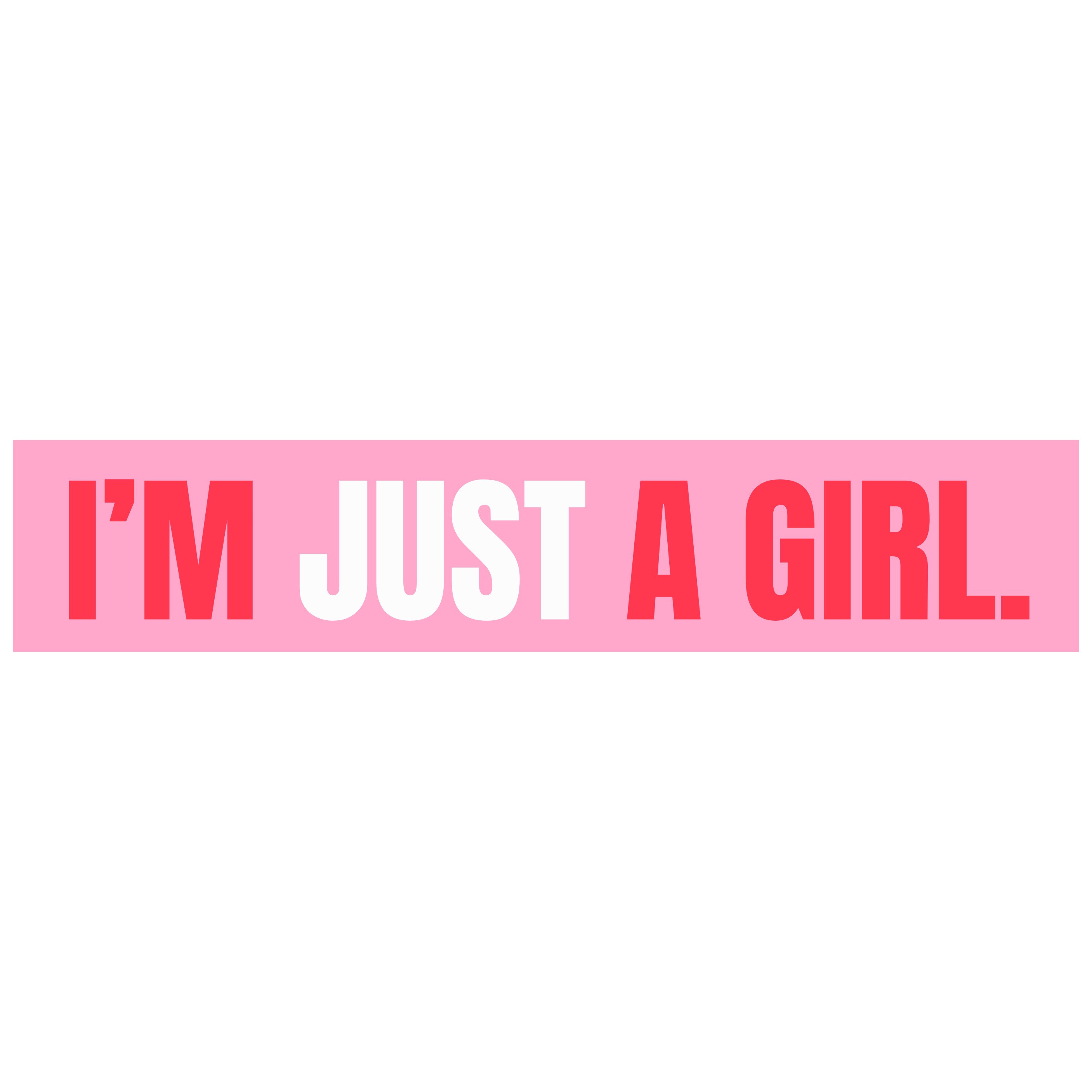 Cute Vinyl Sticker I'm Just A Girl Pink Sticker