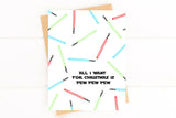 Star Wars Inspired Christmas Card, Light Saber Christmas Card