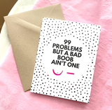 99 Problems But a Bad Boob Ain't One Mastectomy Breast Cancer Get Well Card