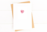 Luv You Candy Heart Valentine's Card Just Because Card Anniversary Card