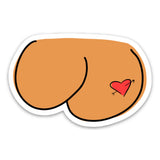 Butt Heart Tattoo Vinyl Sticker