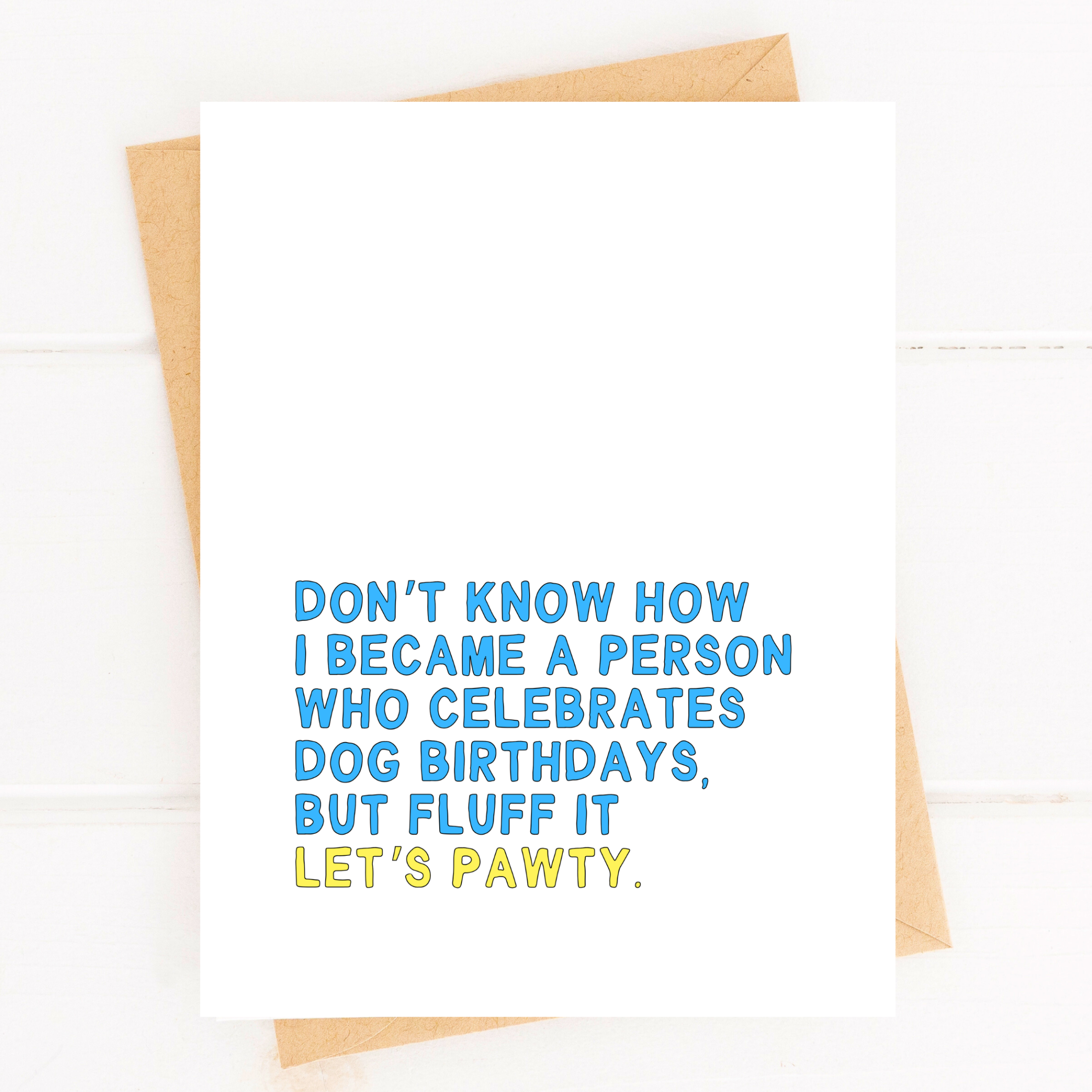 Funny Dog Birthday Party Card for Pet Party Dog Parent Card