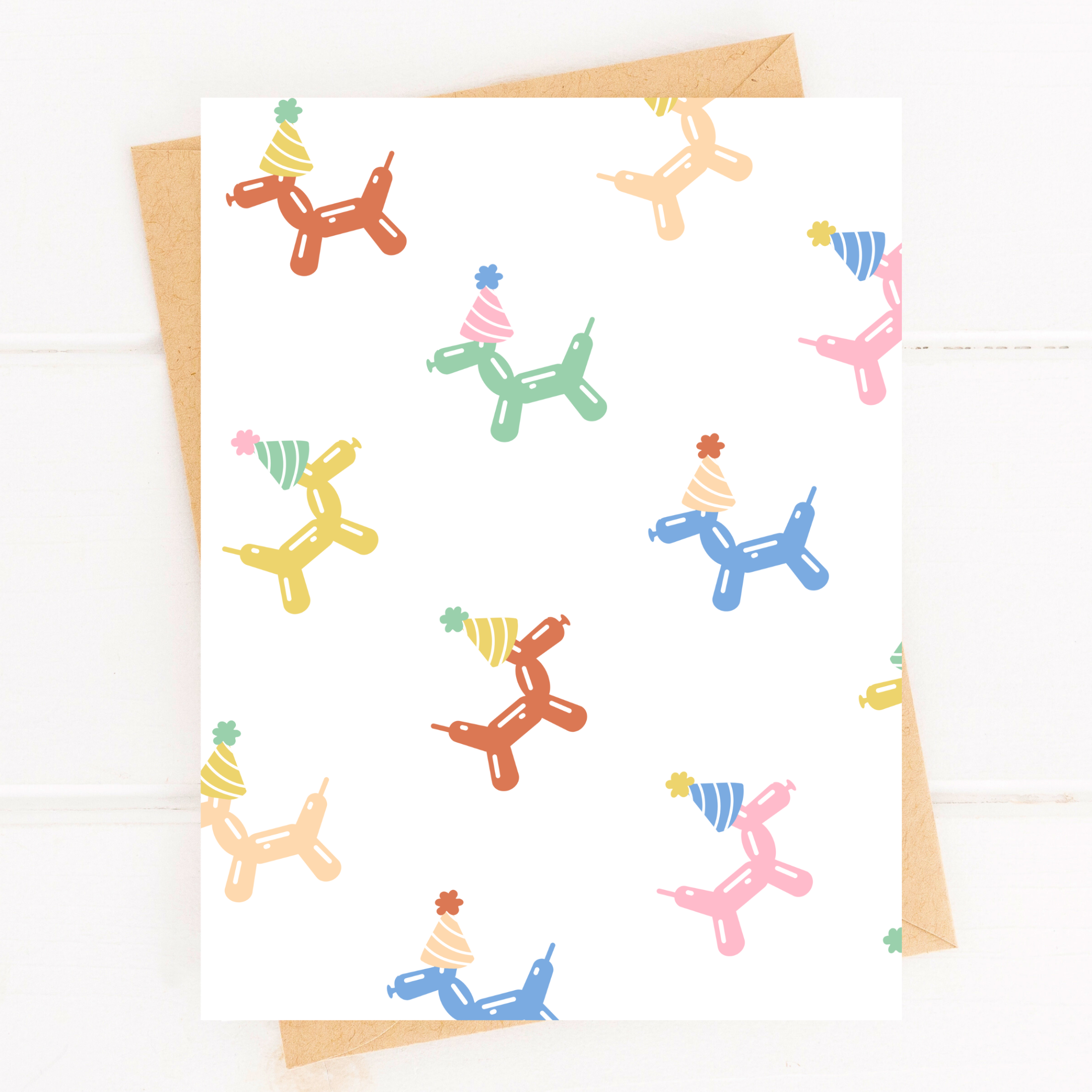 Cute Dog Birthday Party Card for Pet Party Dog Parent Card