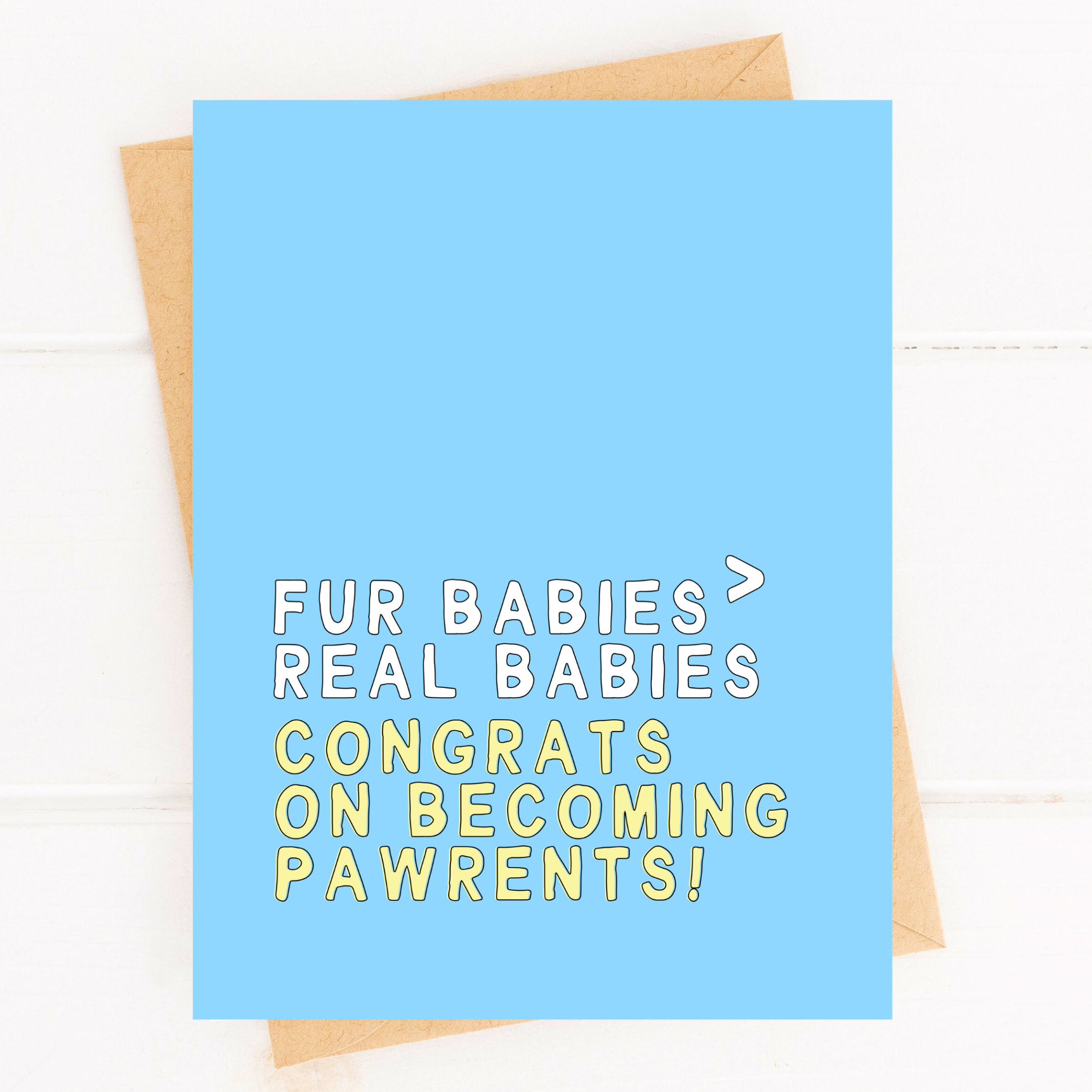 Funny New Puppy Card for Puppy Shower New Dog Parent Card Fur Babies