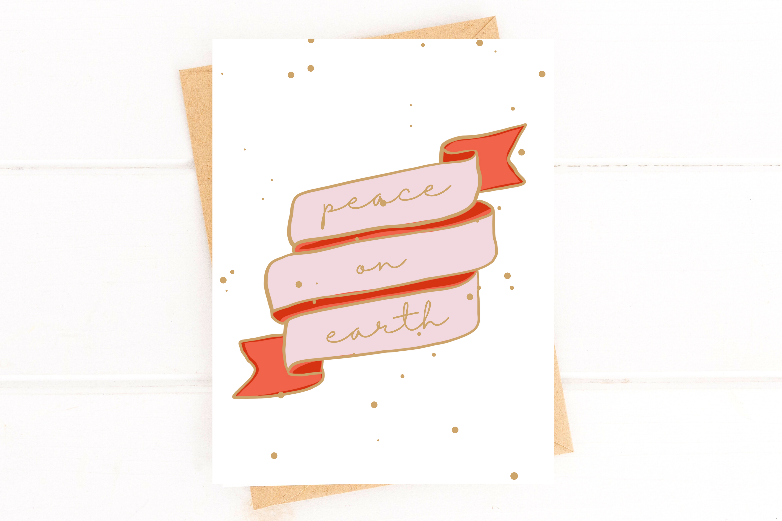 Peace on Earth Banner Christmas Card
