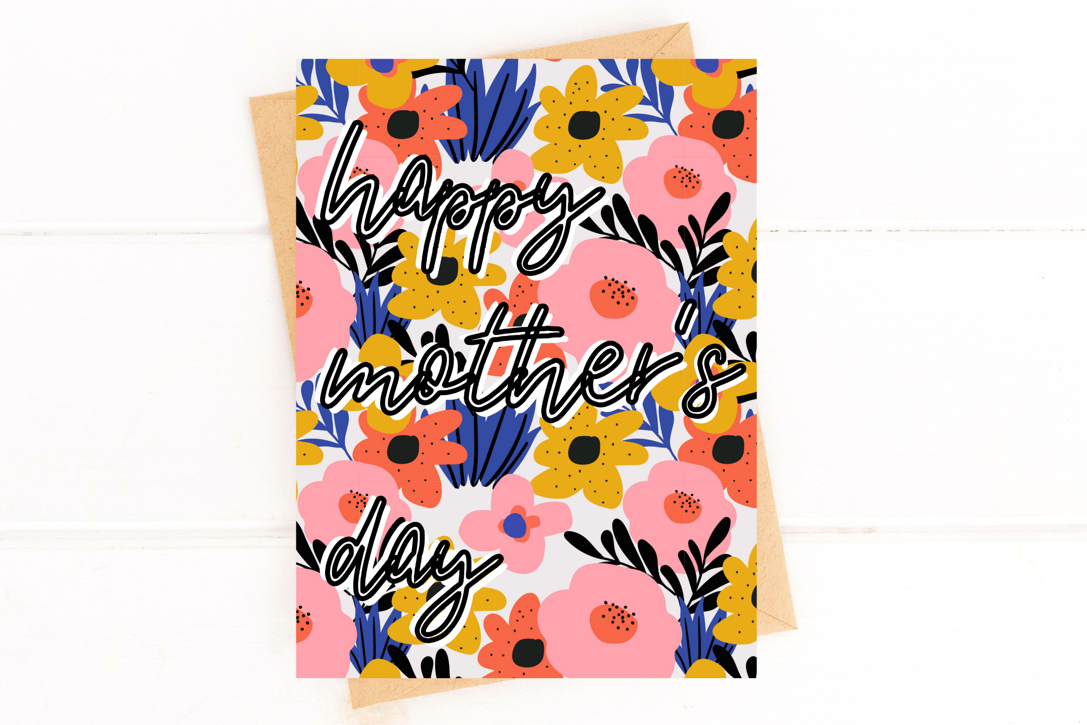 Vibrant Happy Mother's Day Card Floral Mother's Day Card