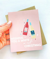 Have a White or Red Christmas Wine Holiday Card