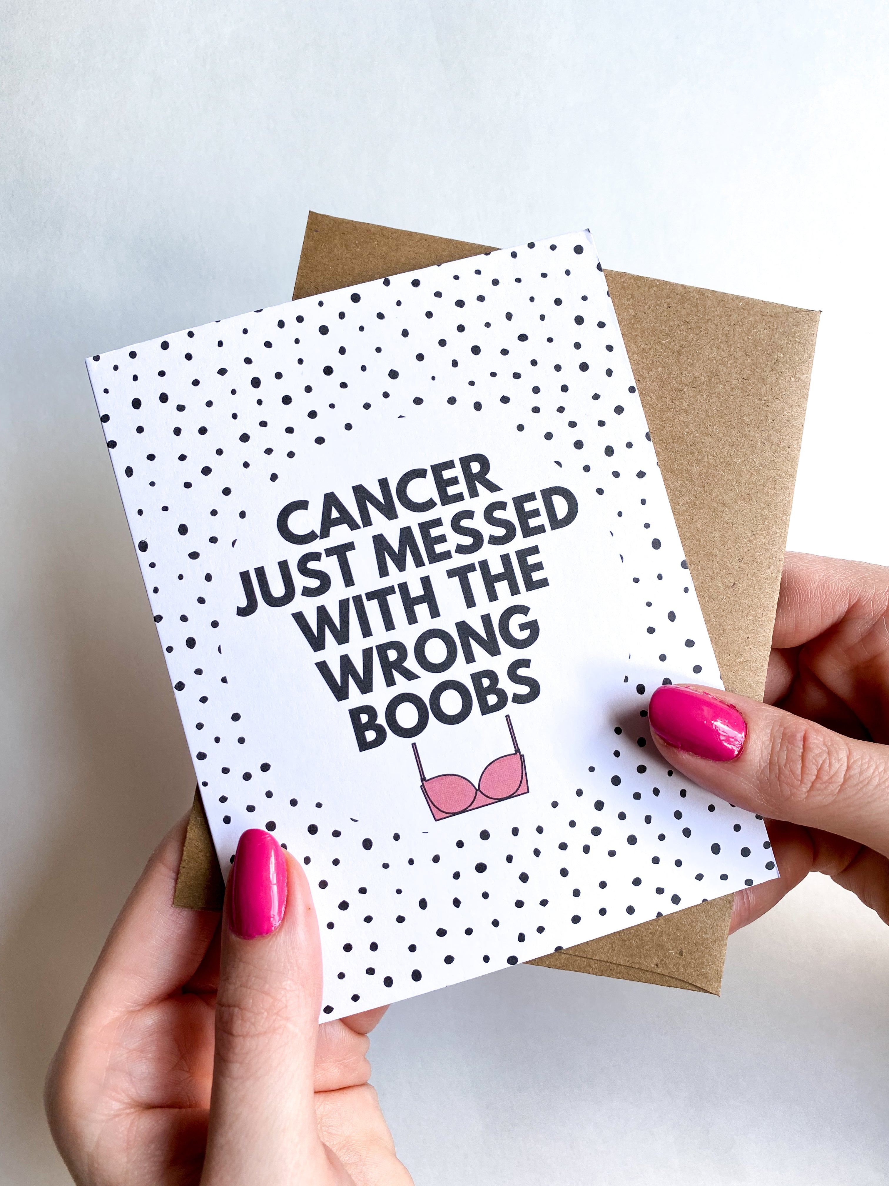 Messed With the Wrong Boobs Funny Breast Cancer Get Well Card