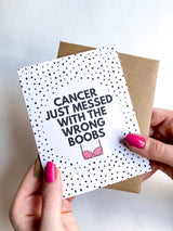 Messed With the Wrong Boobs Funny Breast Cancer Get Well Card