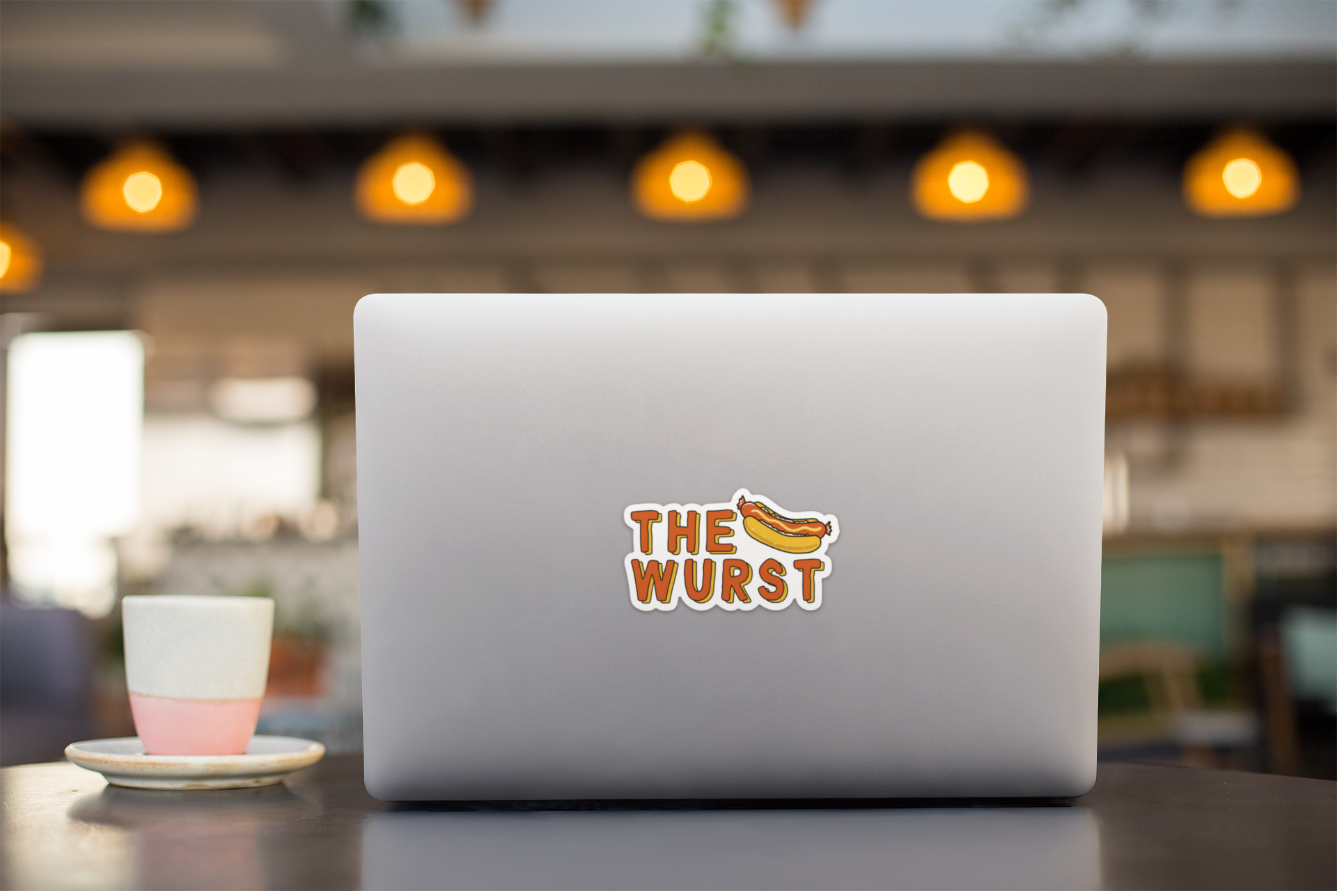 The Wurst Funny Hotdog Vinyl Sticker