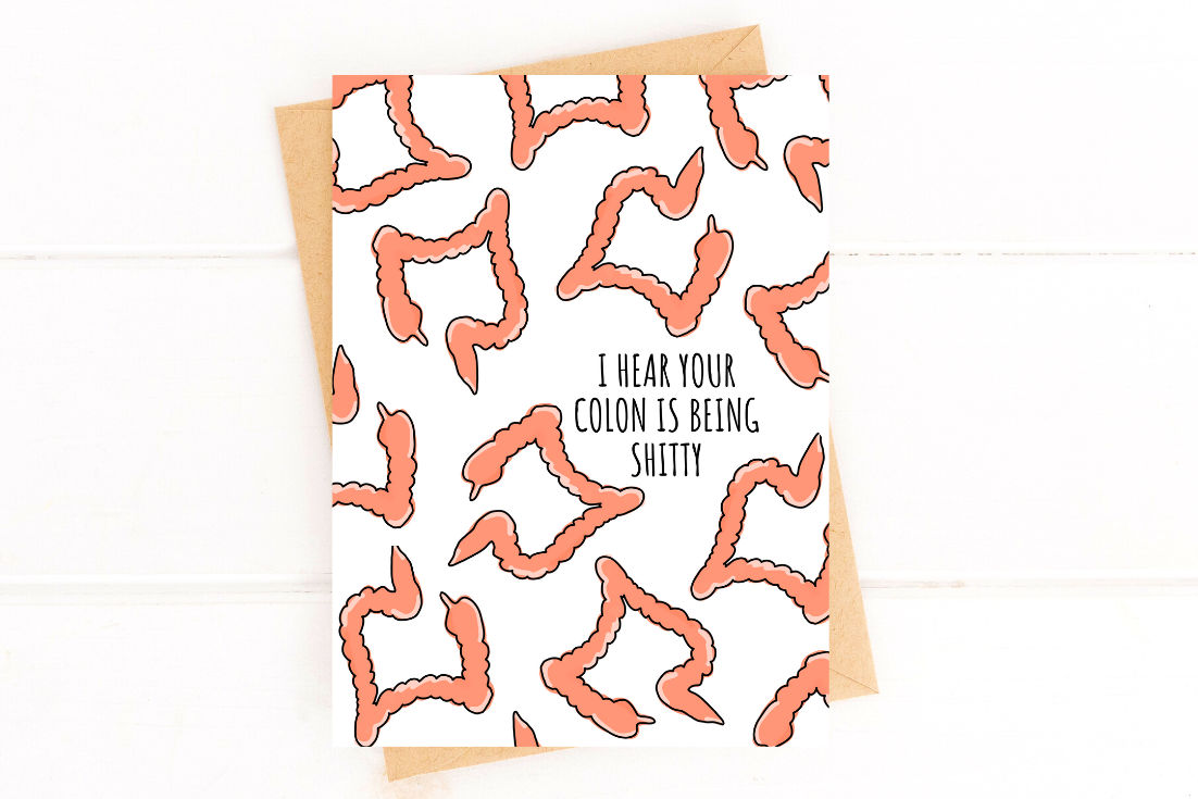 Colon is Being Shitty Funny Cancer Get Well Card