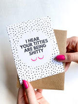 Titties Are Being Shitty Breast Cancer Get Well Card