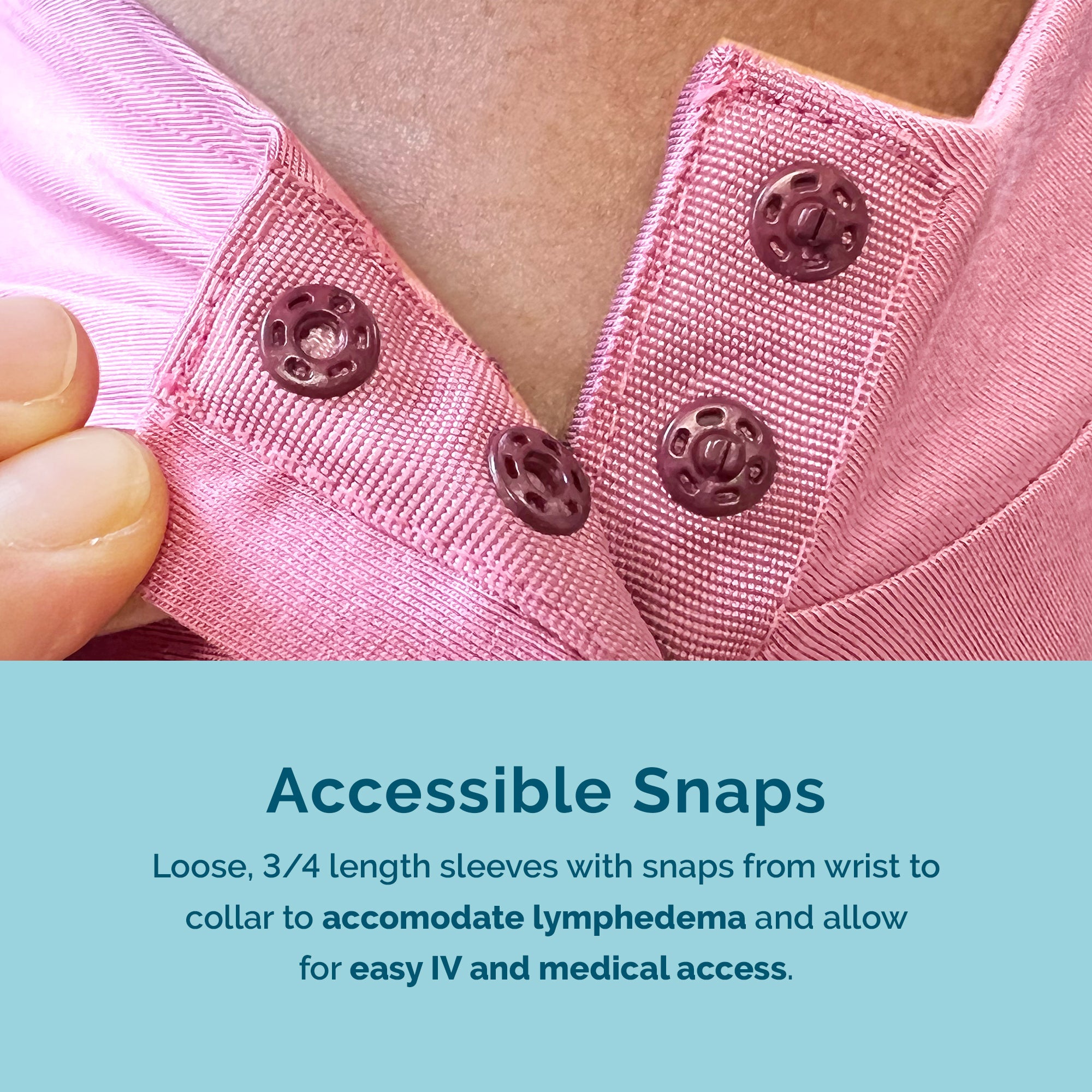 Hospital Gown with Snap Sleeves