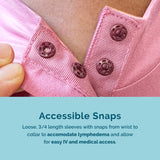 Hospital Gown with Snap Sleeves