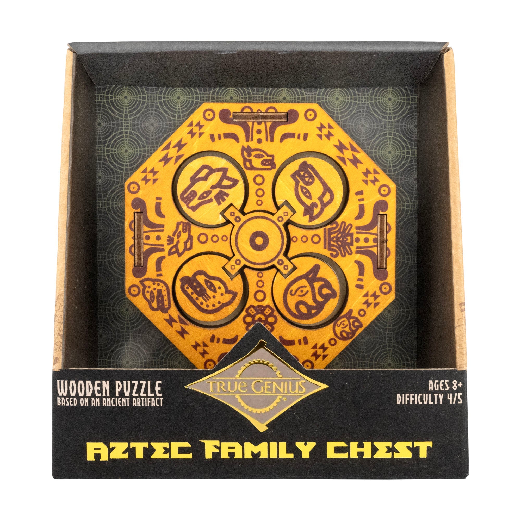 Aztec Family Chest - Wooden Puzzle Box