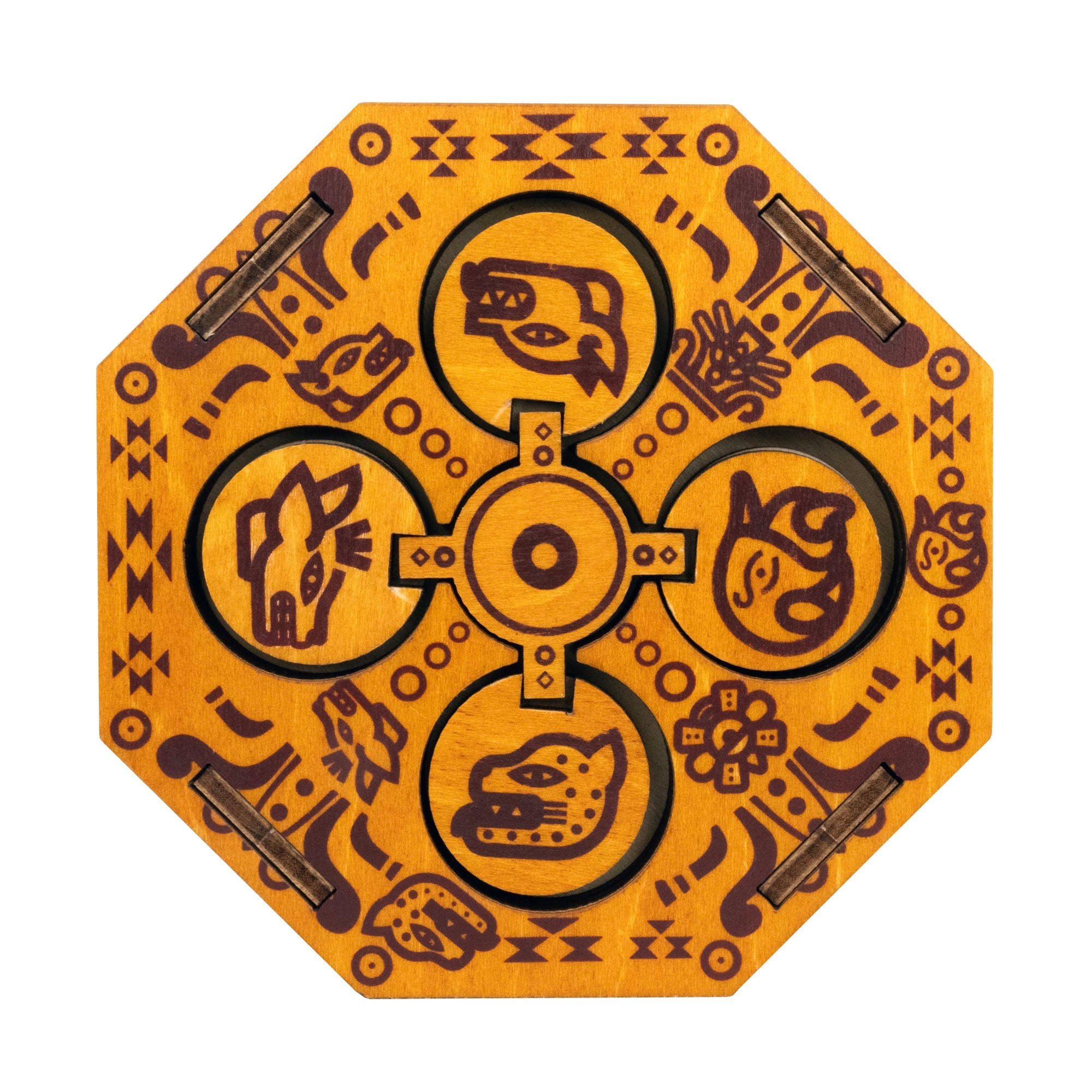 Aztec Family Chest - Wooden Puzzle Box