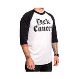 Fxck Cancer Black Baseball Tee