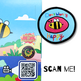 Don't Worry Bee Happy POP Greeting Card with Patch