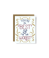 Best and Luckiest Love Hand-Lettered Greeting Card