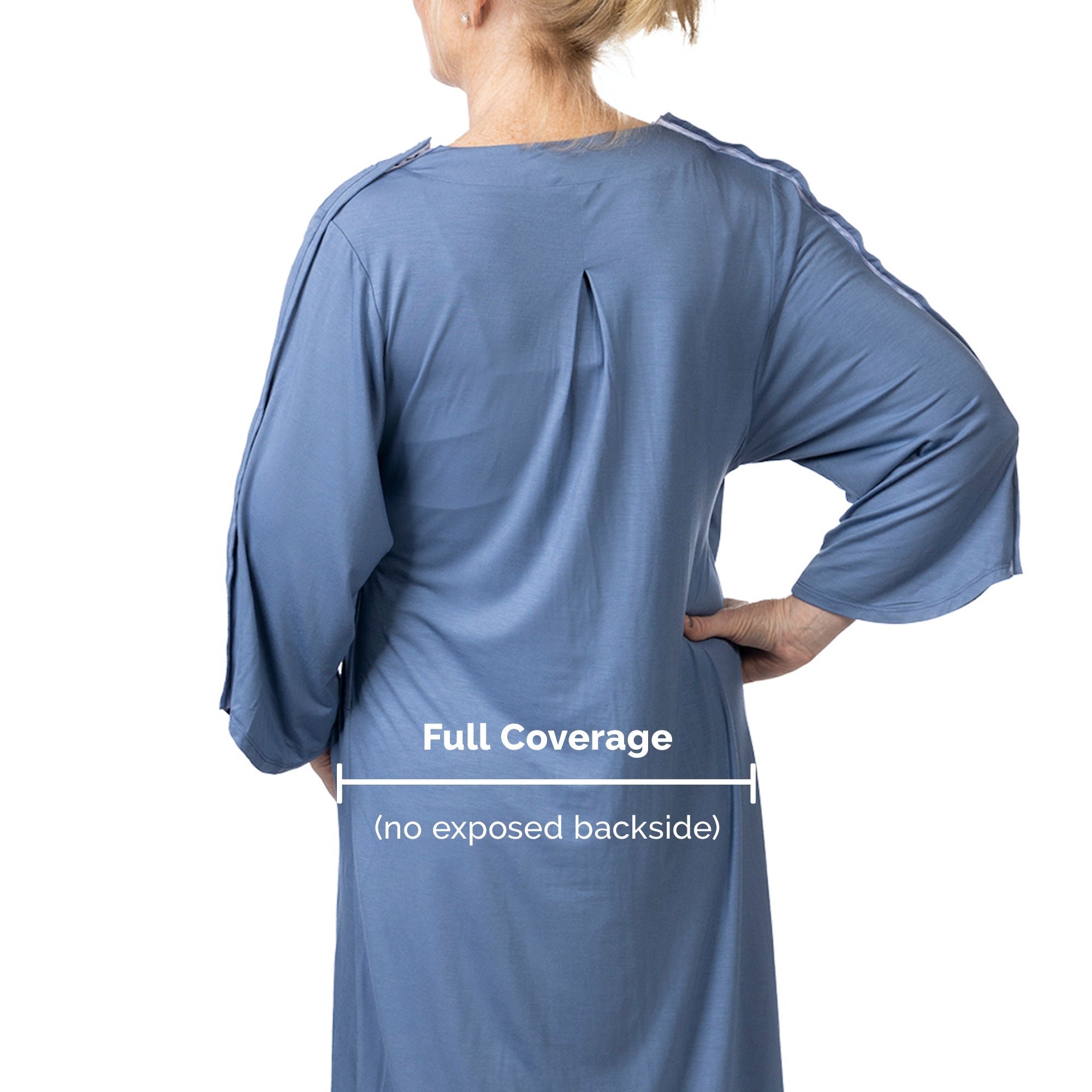 Hospital Gown with Snap Sleeves