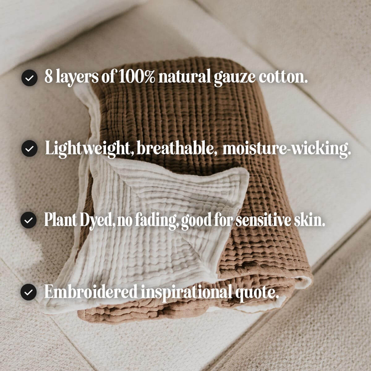 Inspirational Muslin Blanket