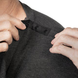 Colorblock Wrap Shirt with Drain Pockets