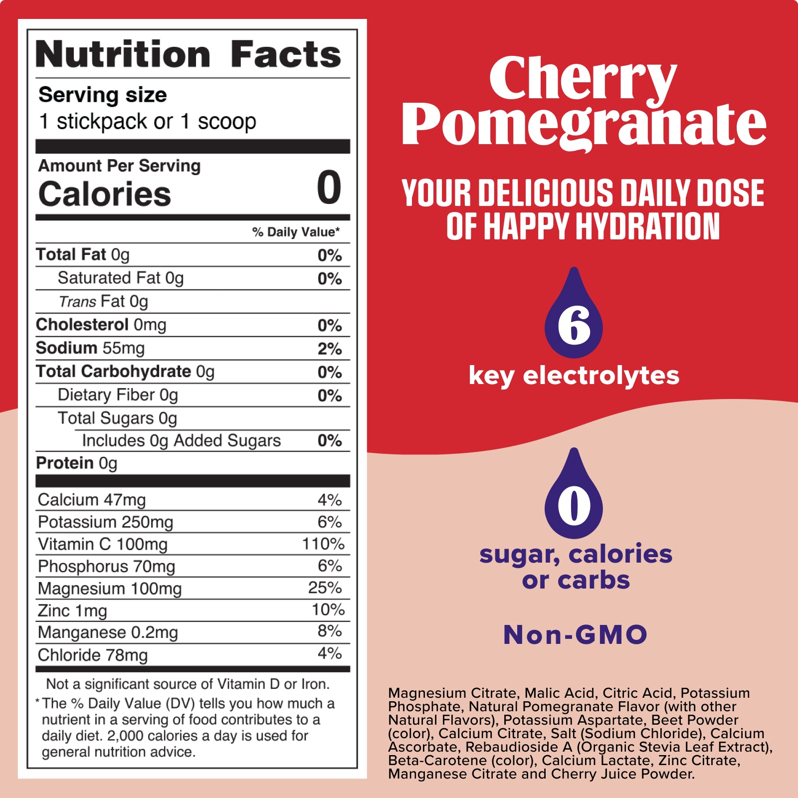 Cherry Pomegranate electrolyte drink mix