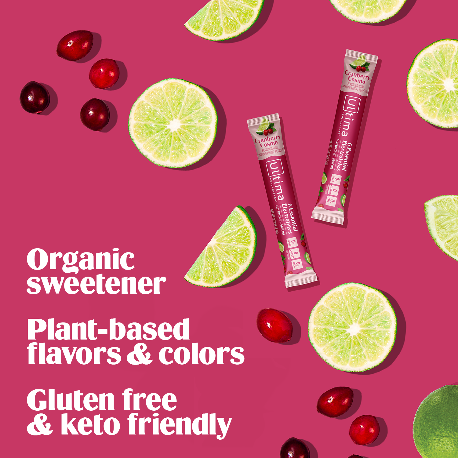 Cranberry Cosmo Mocktini electrolyte drink mix