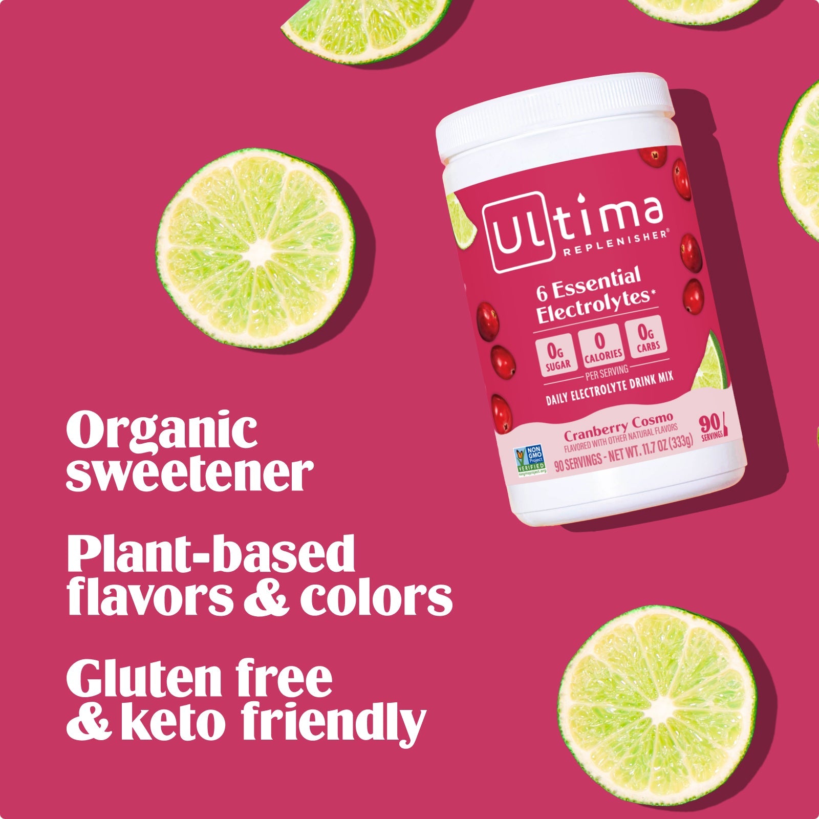 Cranberry Cosmo Mocktini electrolyte drink mix