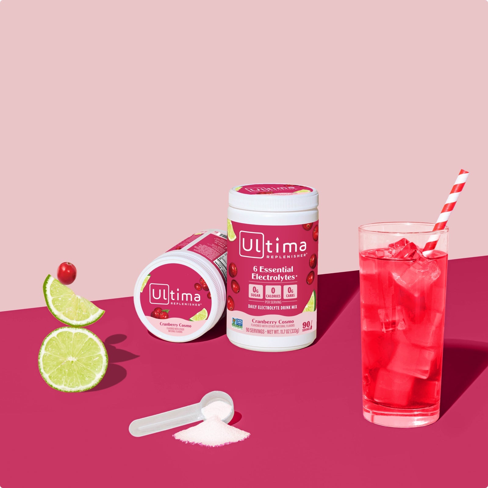 Cranberry Cosmo Mocktini electrolyte drink mix