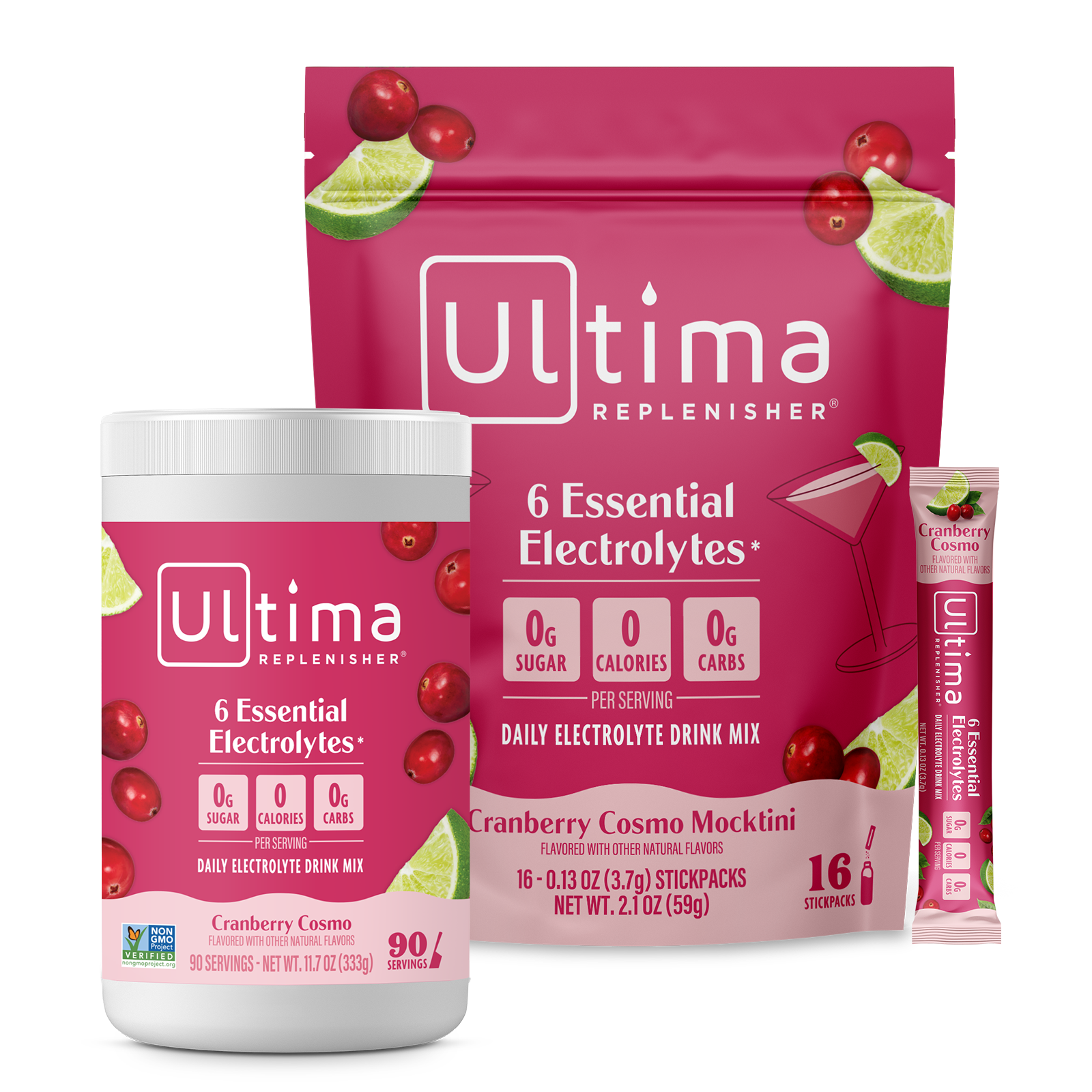 Cranberry Cosmo Mocktini electrolyte drink mix