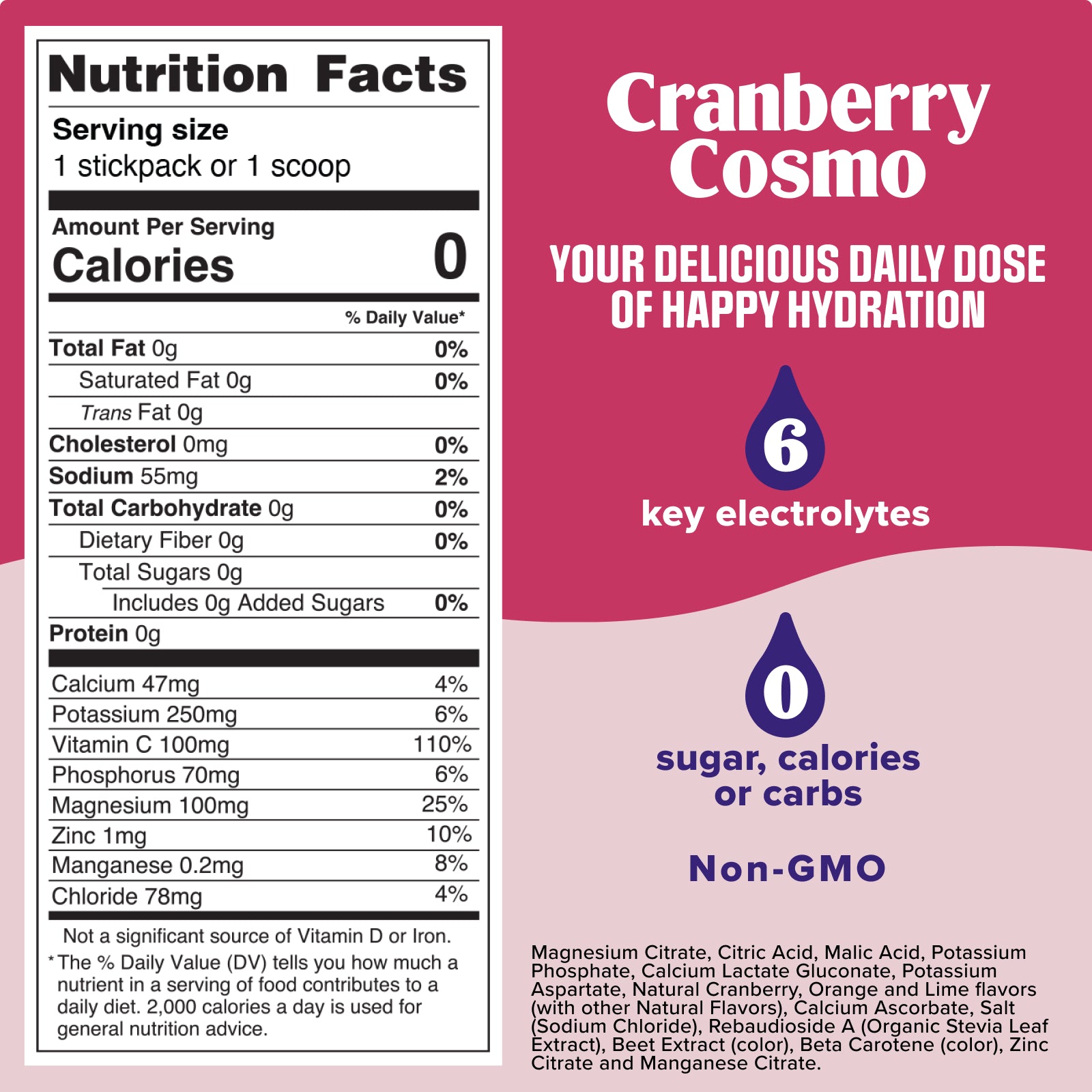 Cranberry Cosmo electrolyte drink mix - Ultima Replenisher