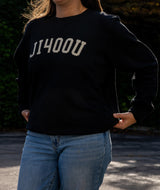 JI400U Flocked Crewneck • Jason Isbell x Oxford Pennant