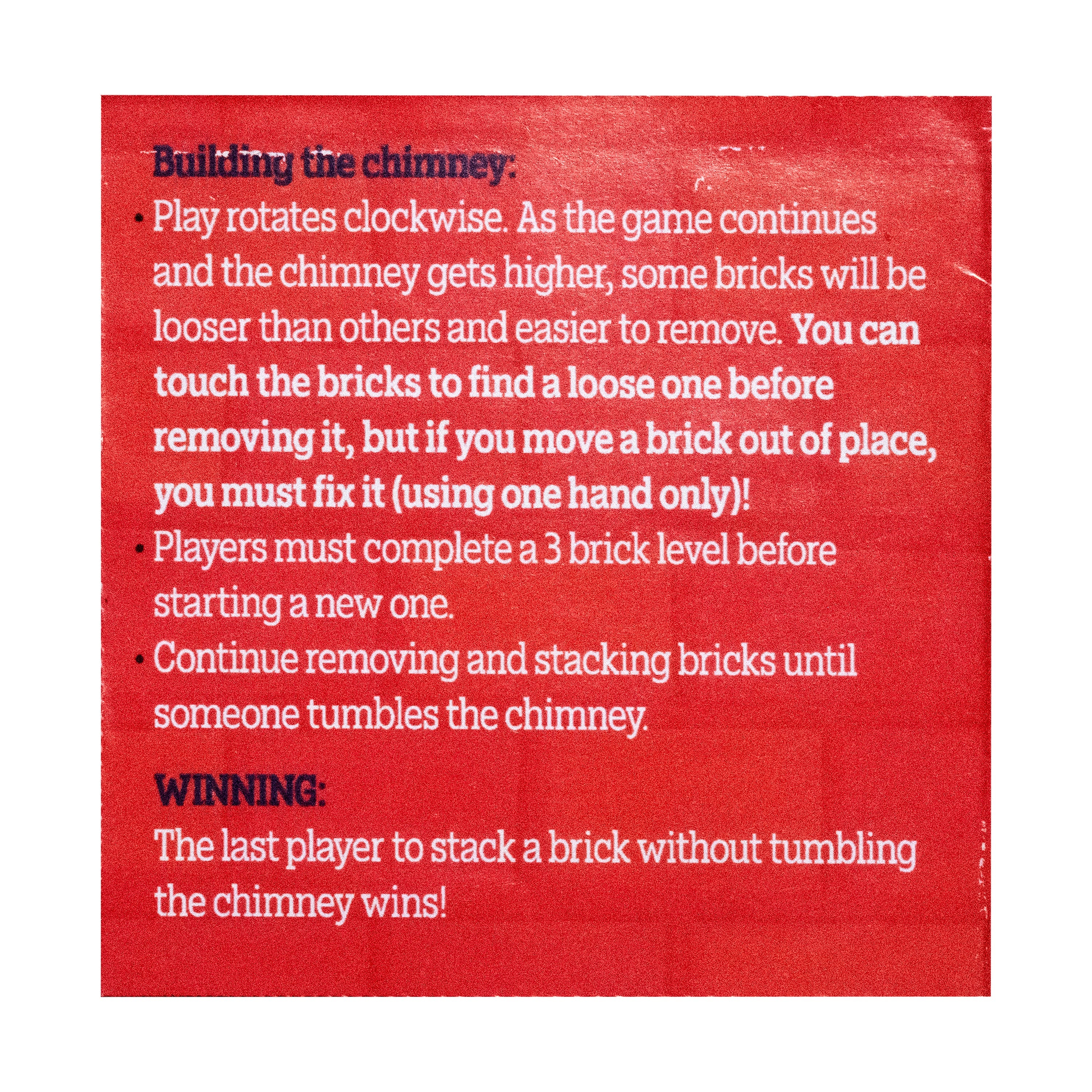 Down the Chimney: Tumbling Tower & Conversation Starters