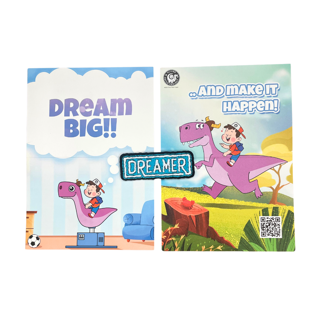 Dino Dreamer POP Greeting Card with Patch