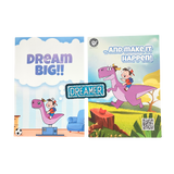 Dino Dreamer POP Greeting Card with Patch