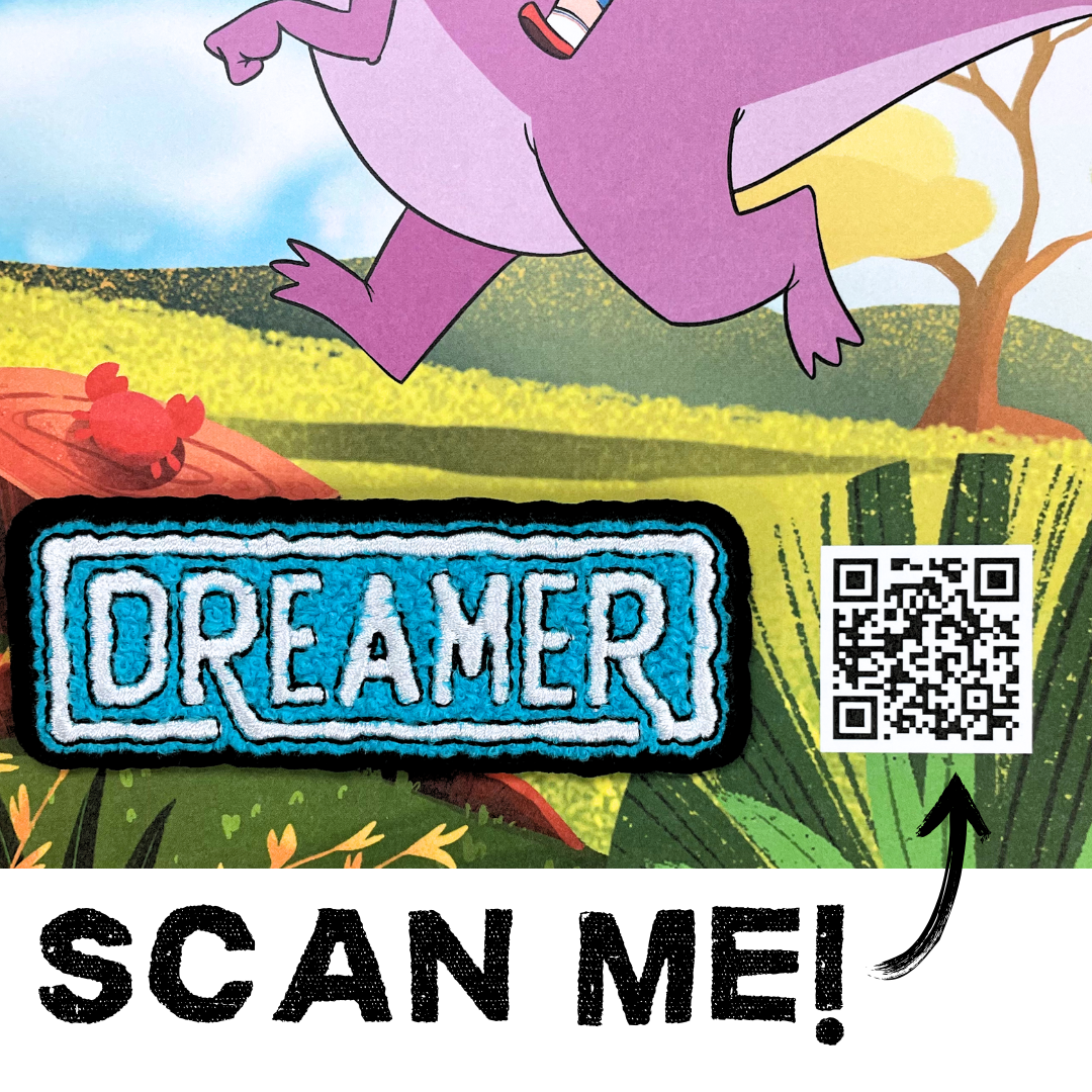 Dino Dreamer POP Greeting Card with Patch
