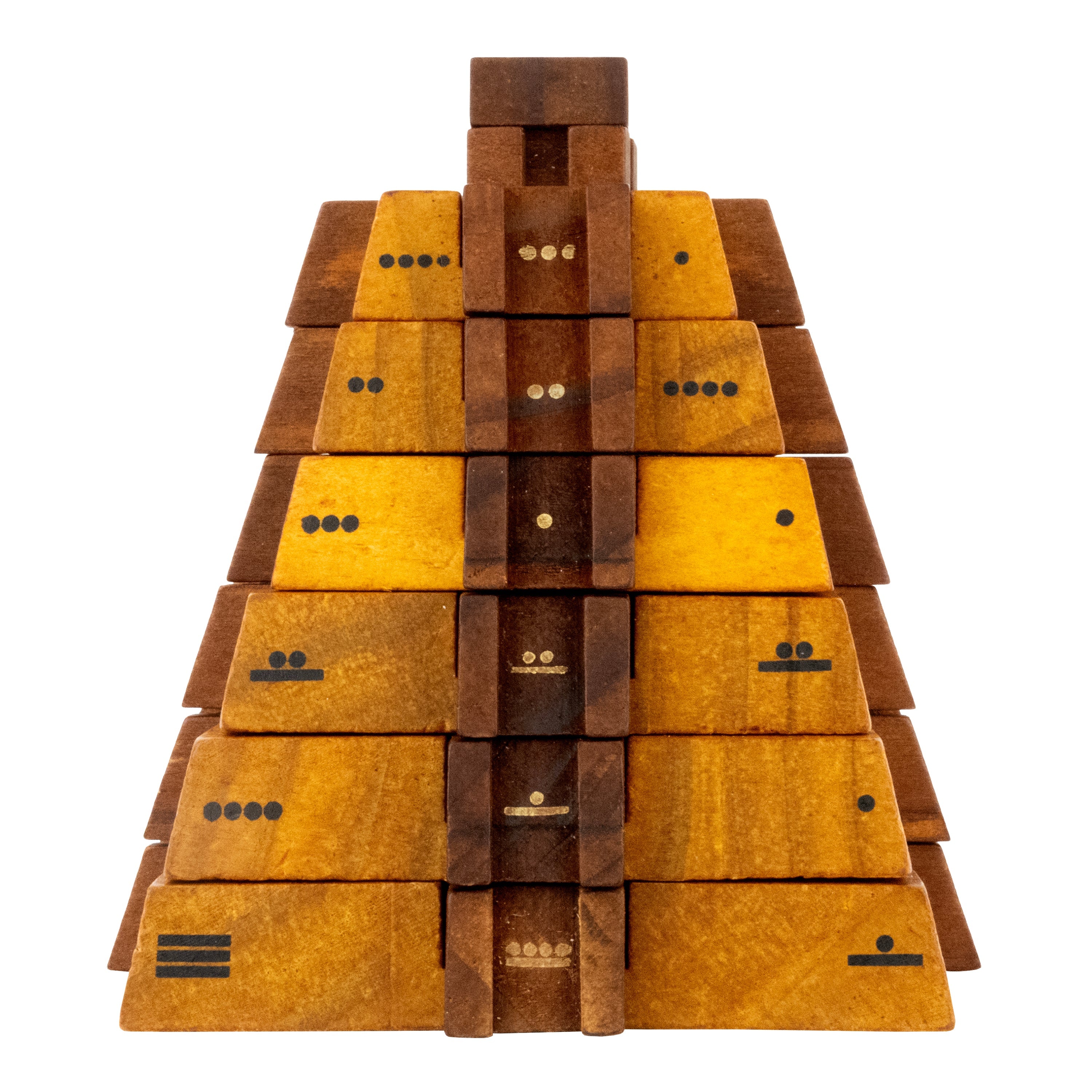 El Castillo Pyramid - Mathematical Wooden Puzzle