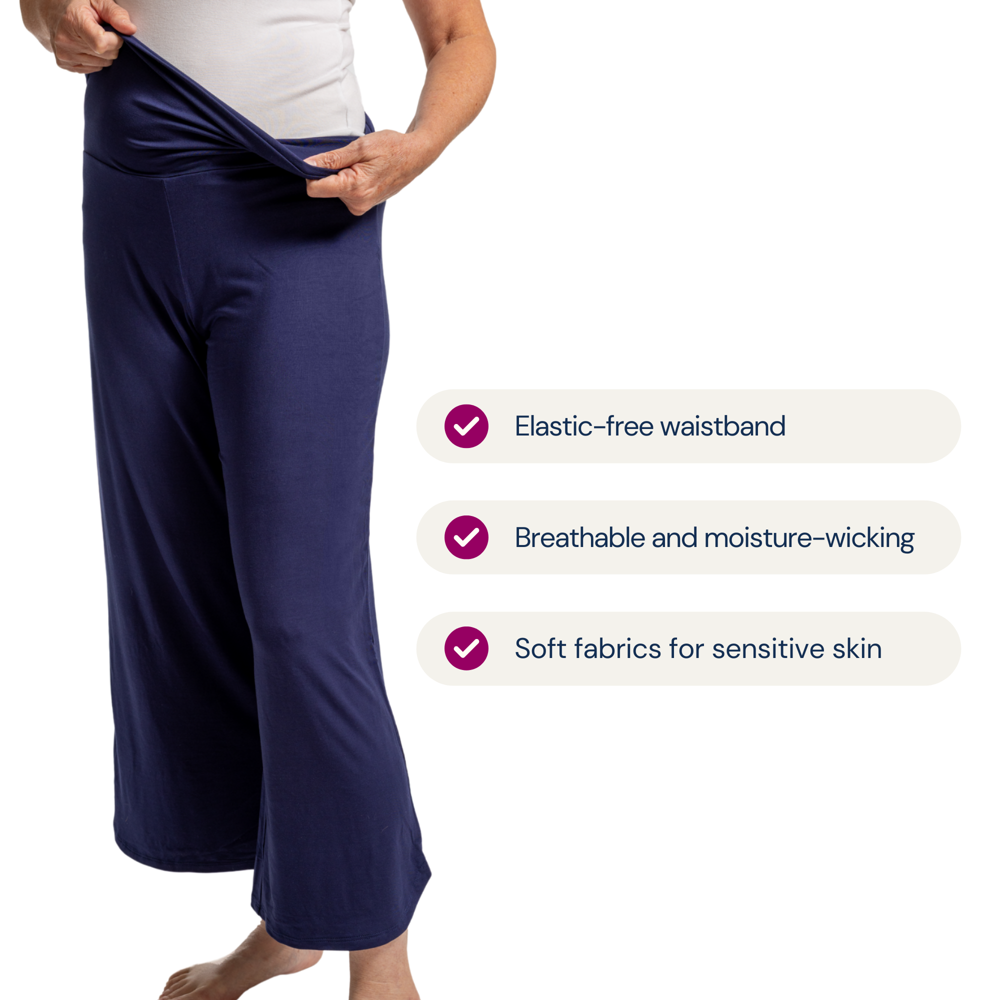 Fold Down Waist Pants