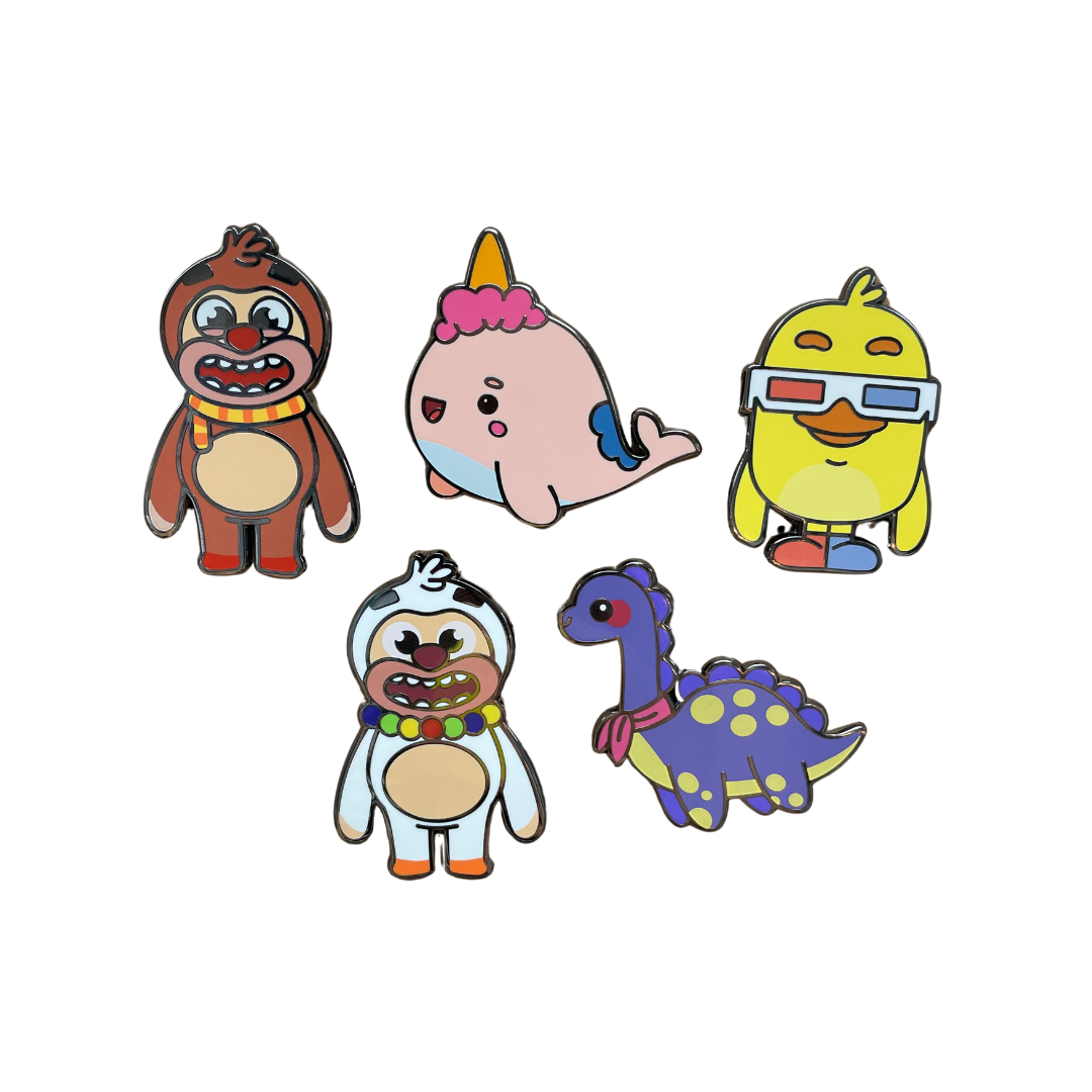 FULL SET of 5- Island Friends Pins