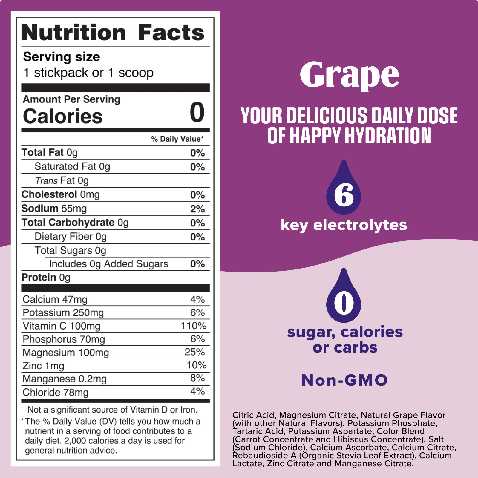 Grape electrolyte drink mix - Ultima Replenisher