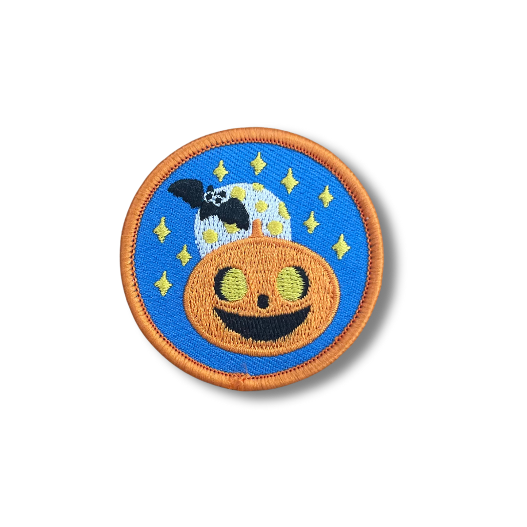 Pumpkin and Bat Halloween Mini Patch