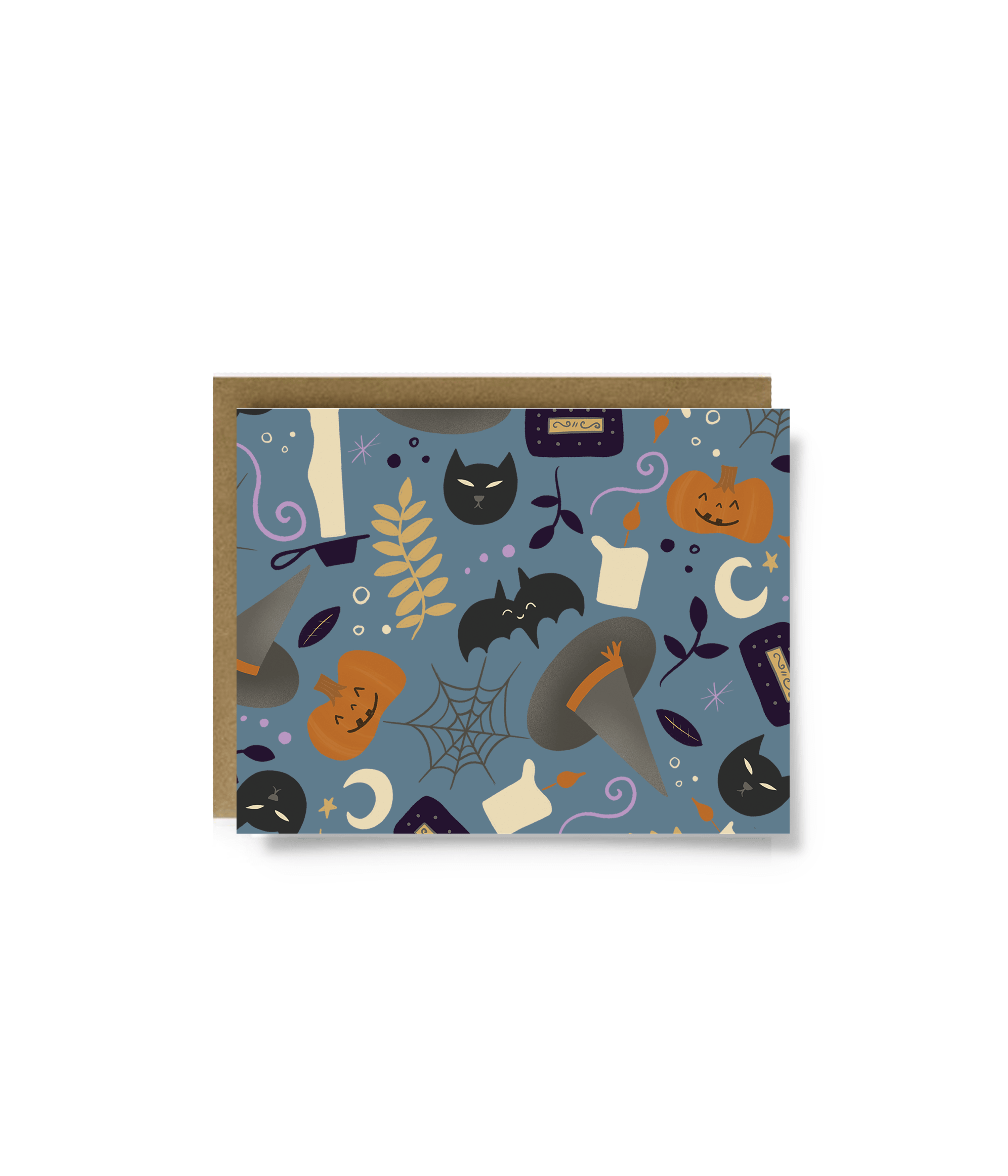 Halloween Illustrated Pattern Greeting Card