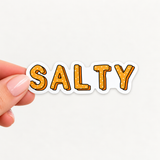 Salty Funny Pretzel Vinyl Lap Top or Water Bottle Sticker