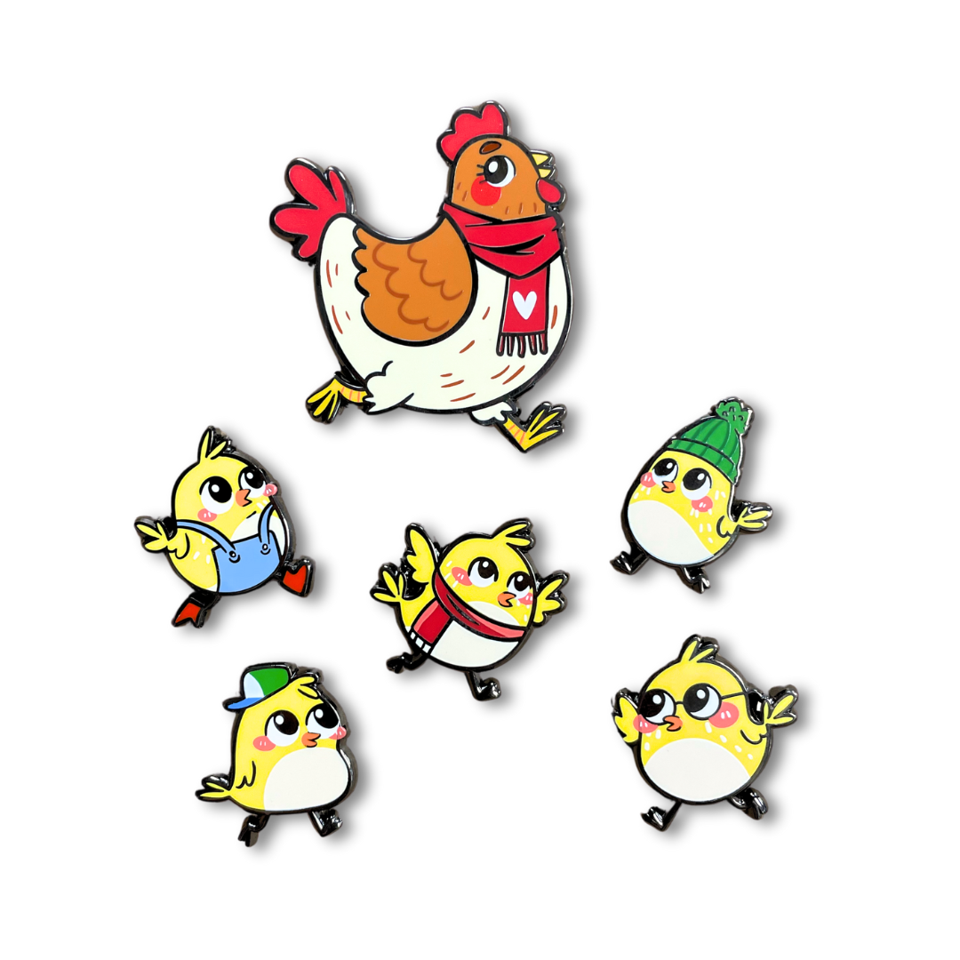 Hen House Pin SET OF 6