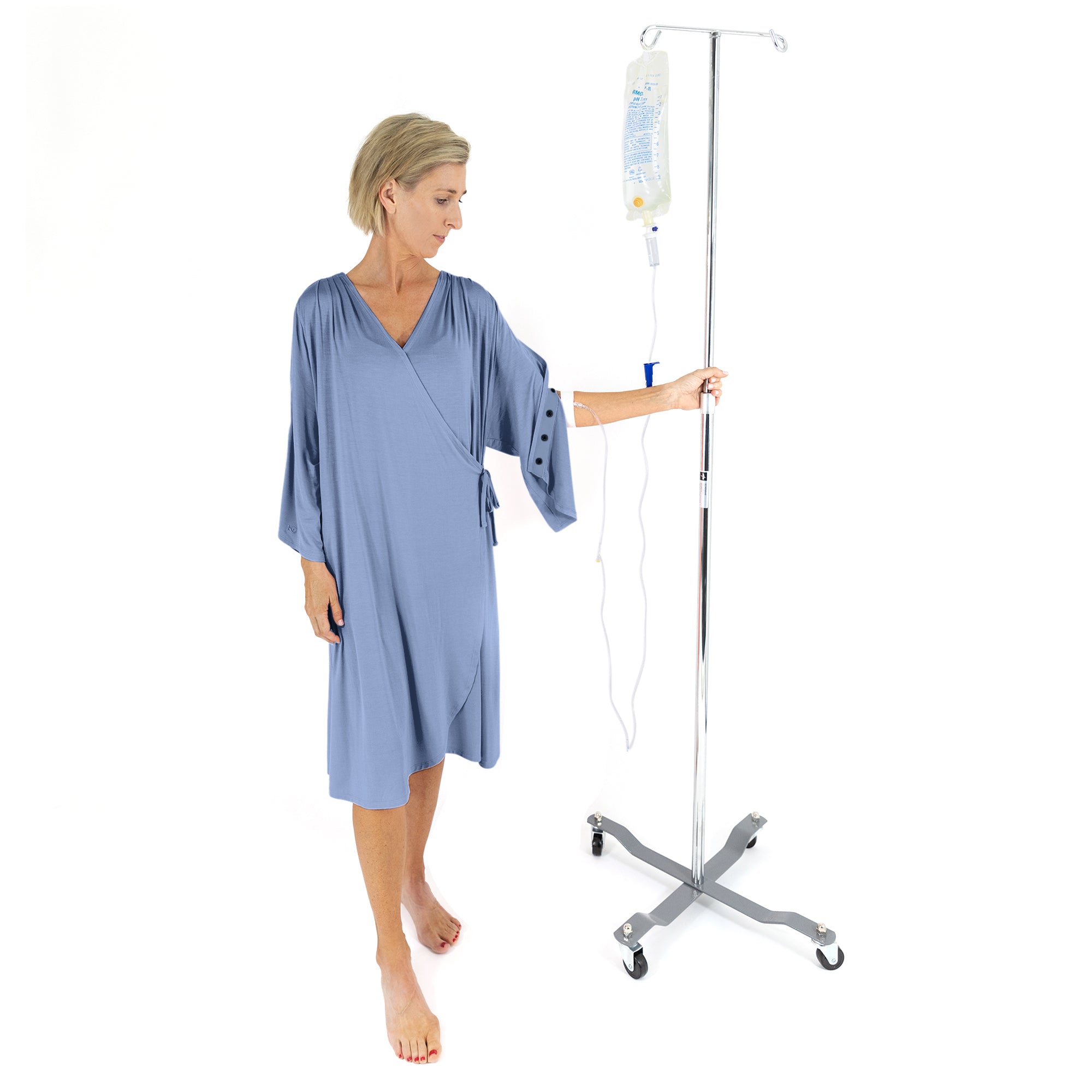 Hospital Gown with Snap Sleeves